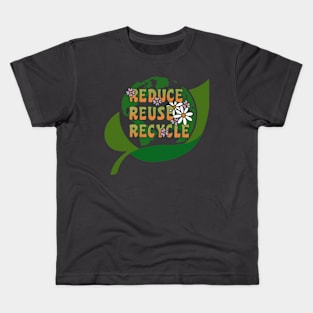 Reduce reuse Recycle- Earth Day Kids T-Shirt